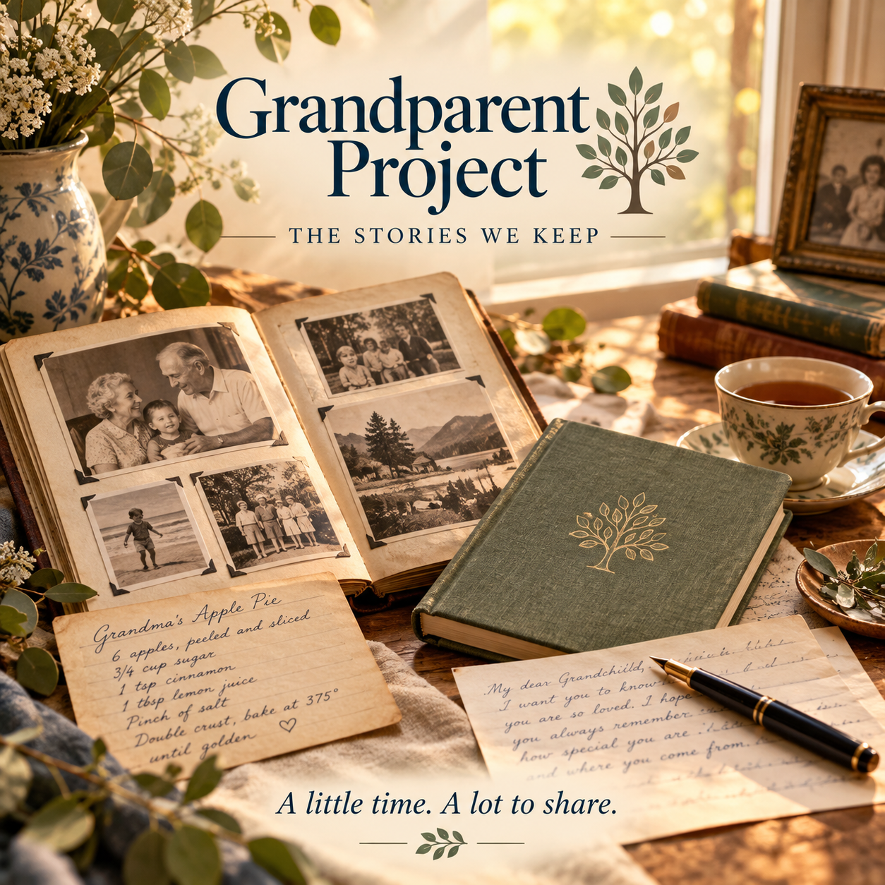 Grandparent Project — The Stories We Keep branded collection illustration